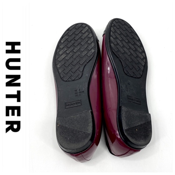 💕SALE💕 Hunter Burgundy Black Flats - Picture 2 of 8
